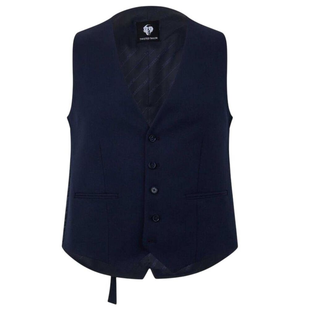 Twisted Tailor Mens Slim Vest / Navy